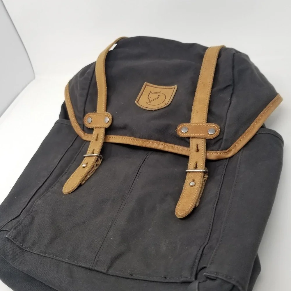 Fjallraven Rucksack No.21 Medium Wax Canvas G-1000 Backpack Brown - Picture 4 of 16